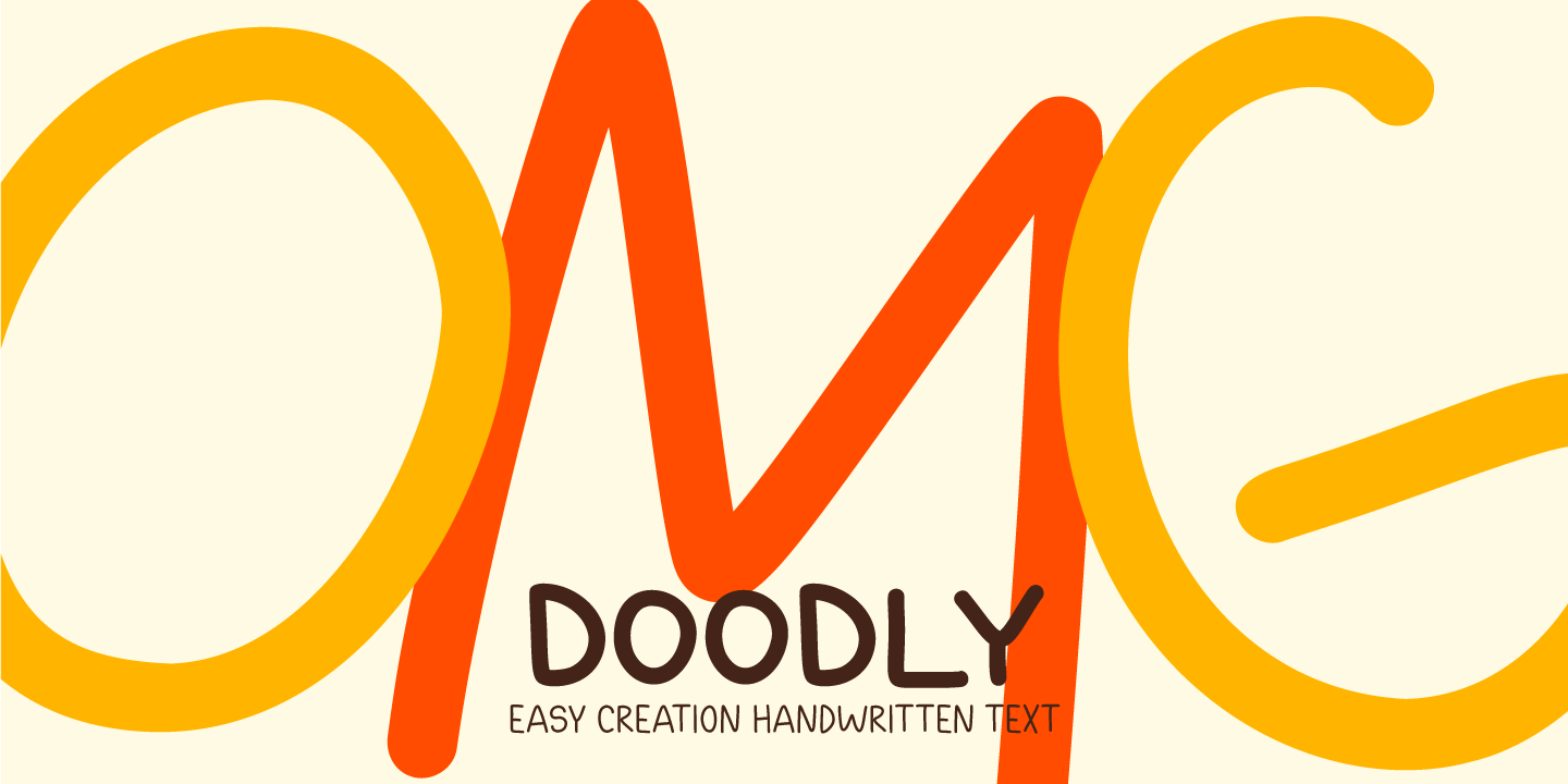 Пример шрифта Doodly #2